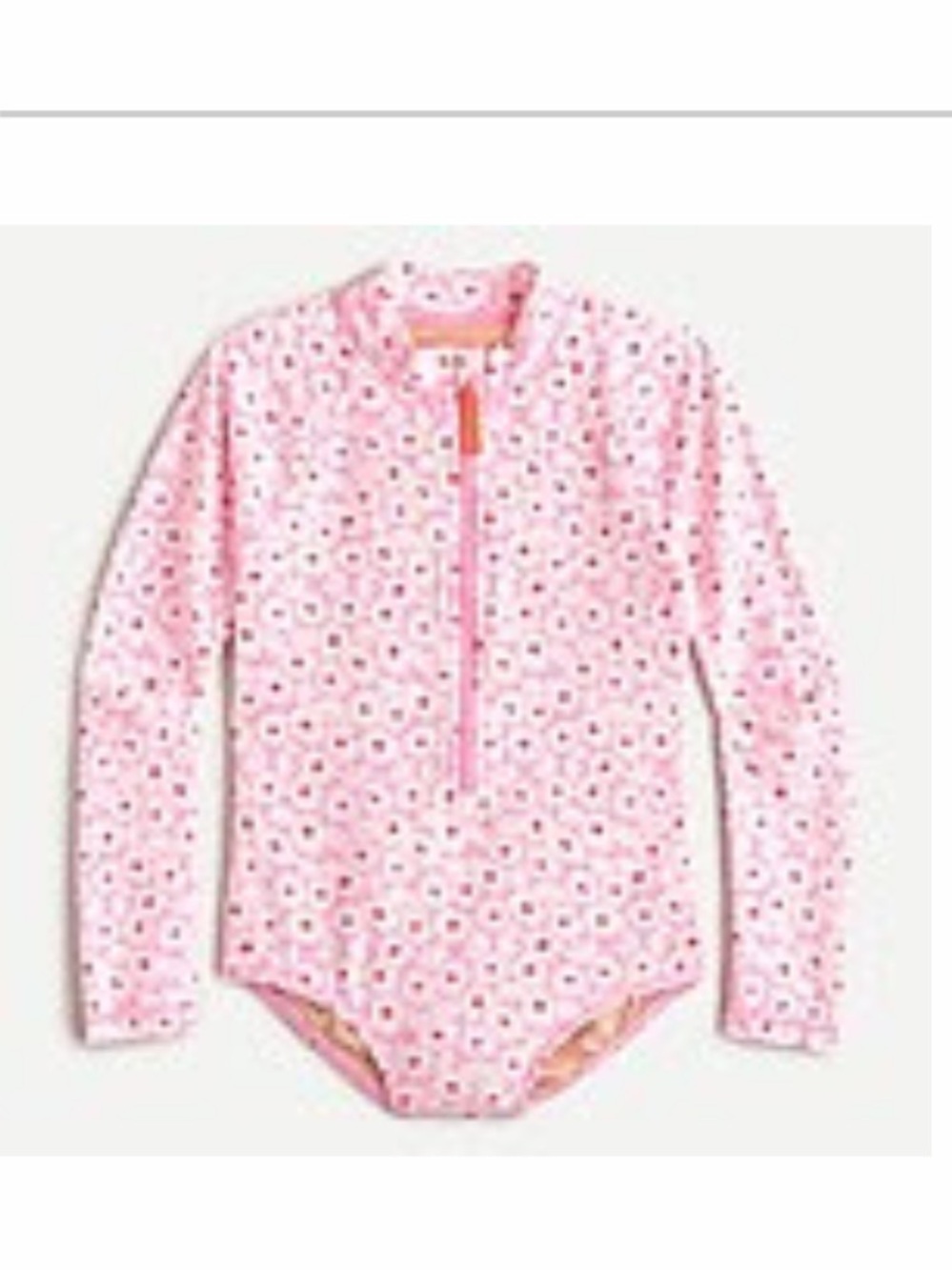 Crewcuts long sleeve rashguard swimsuit pink floral